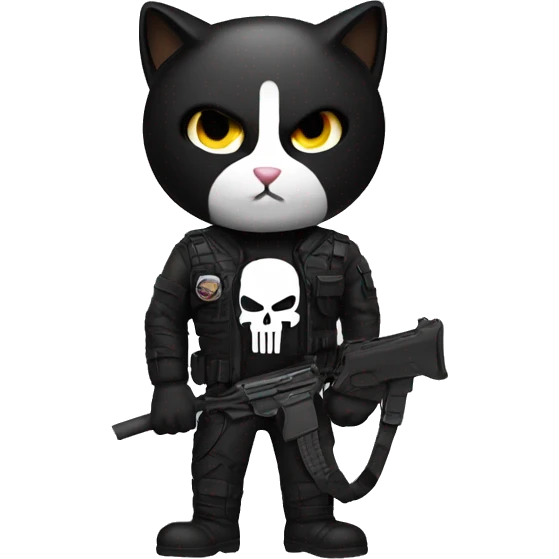 Cat as the punisher emoji
