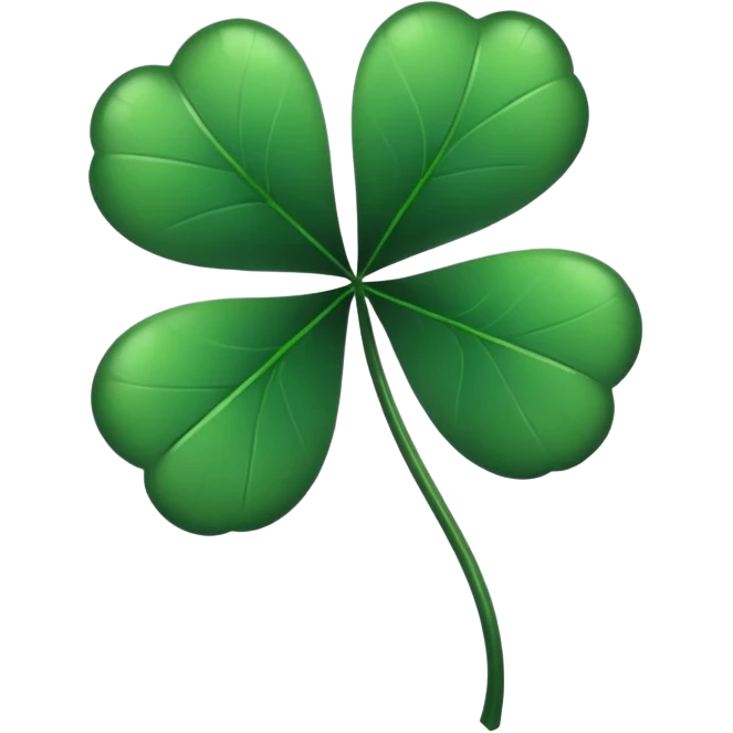Trébol de 5 hojas negro emoji