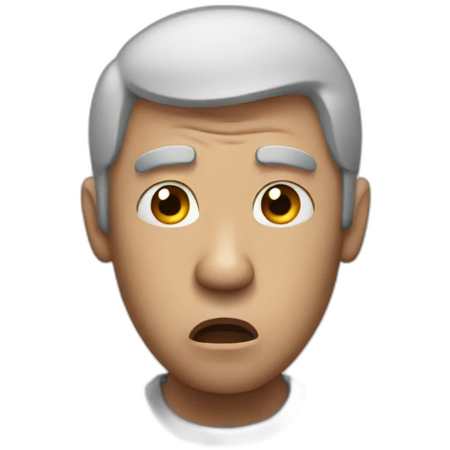 Scared man emoji