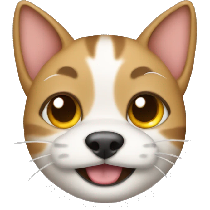 create a funny emoji that combines a cat and a dog emoji
