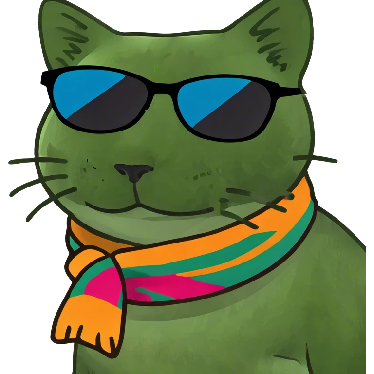 Cat with sunglasses emoji