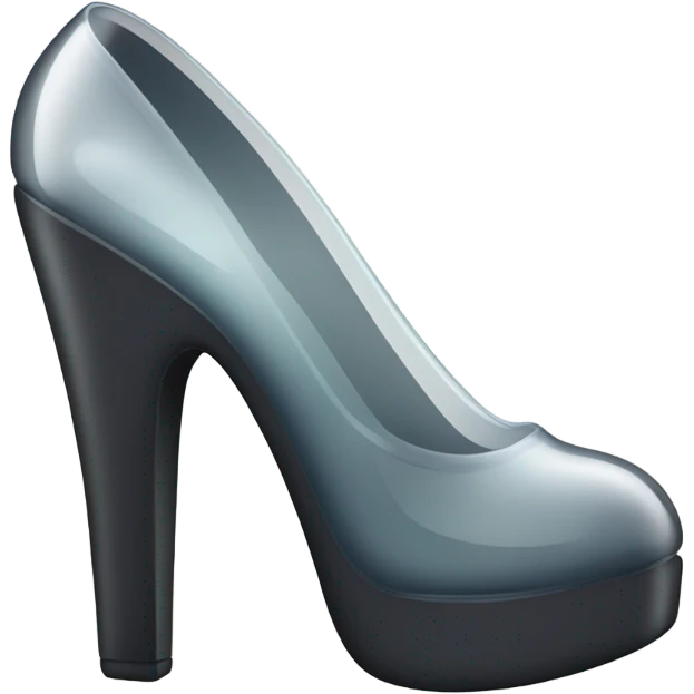 transparent high heel with plateau emoji