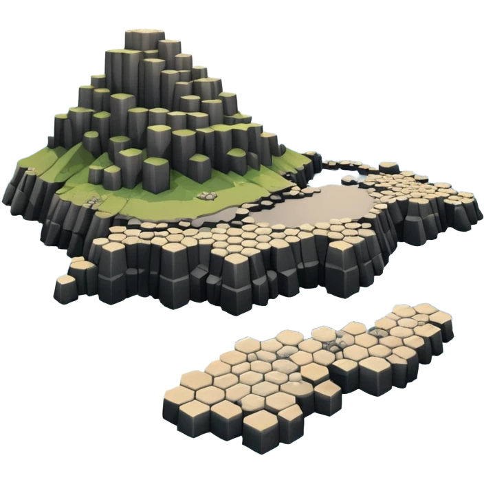 giant's causeway in northern ireland it has hexagonal rock pillars set against the ocean emoji