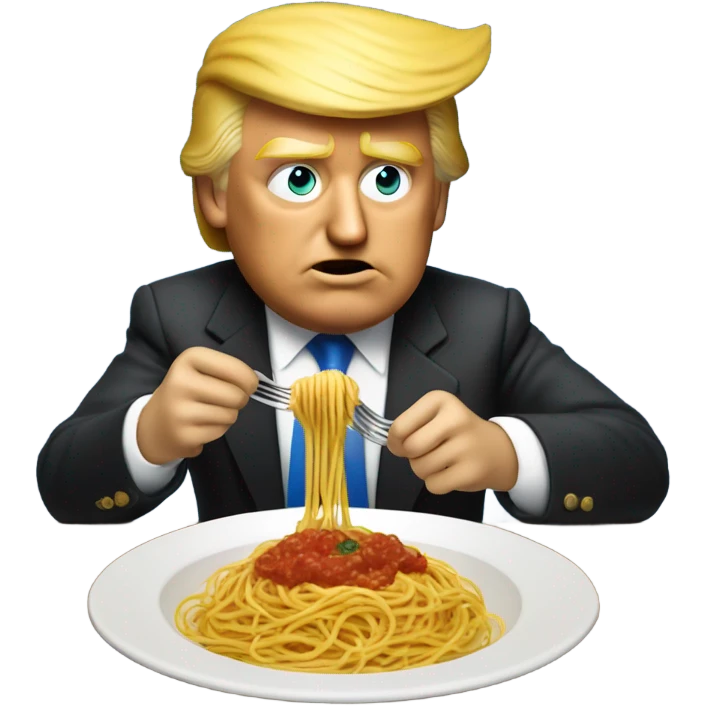 Donald trump eating spaghetti  emoji