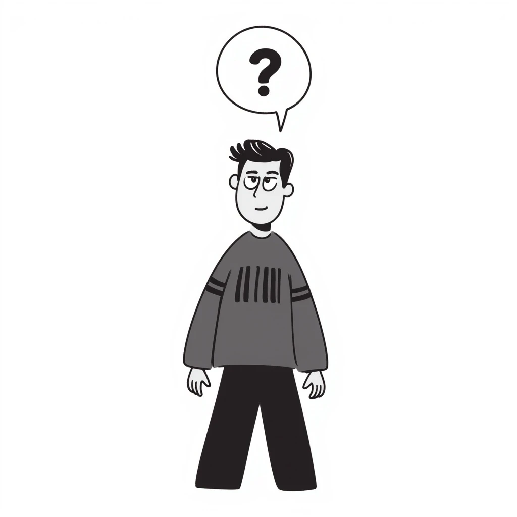 Cristiano Ronaldo with a suspicious expression, includes a question mark, hand drawn doodle style emoji