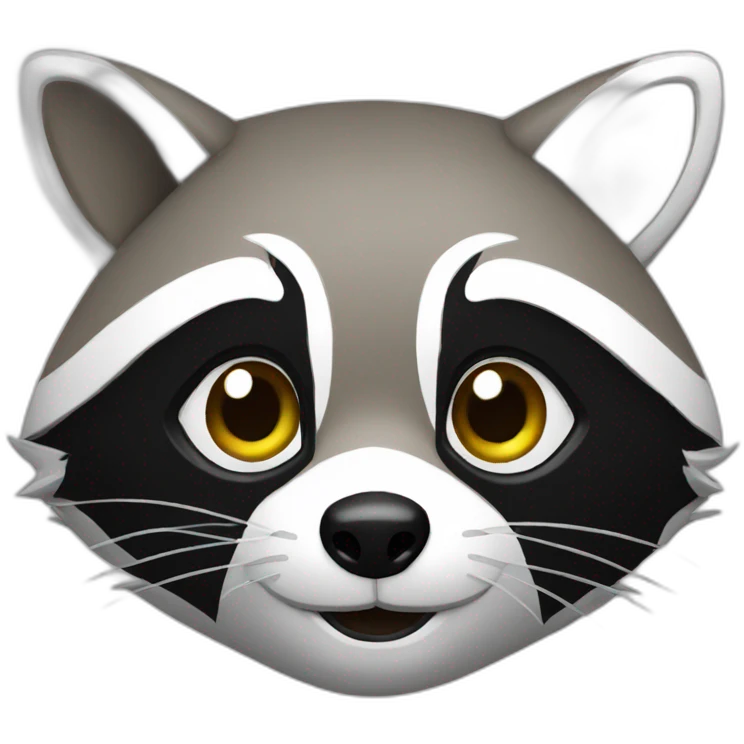 raccoon designing emoji