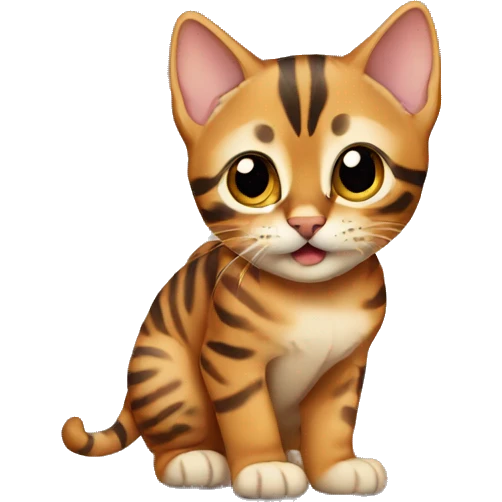 Bengal kitten emoji