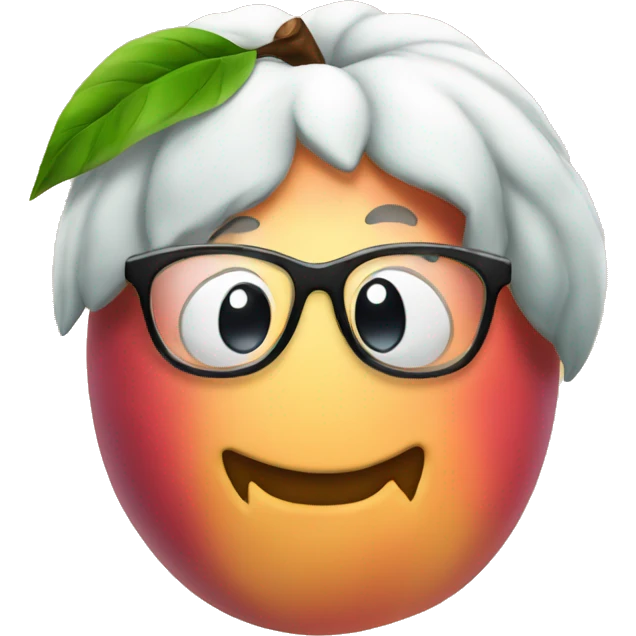 peach in glasses emoji