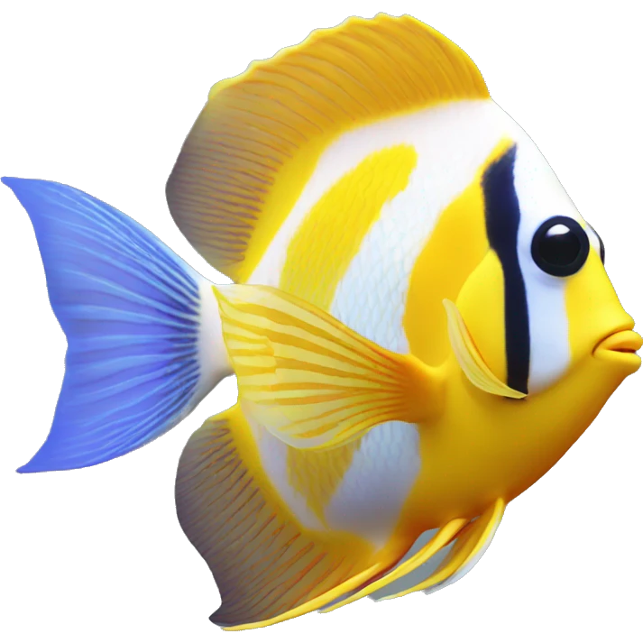 angel fish- front side, smiling,no background emoji
