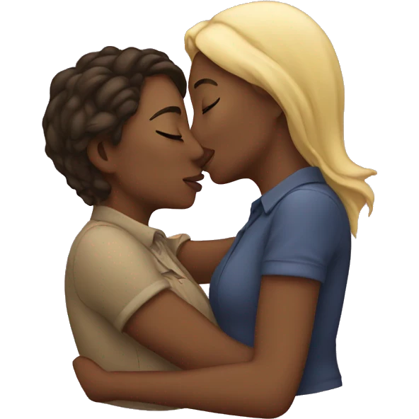 Lesbian kissing emoji