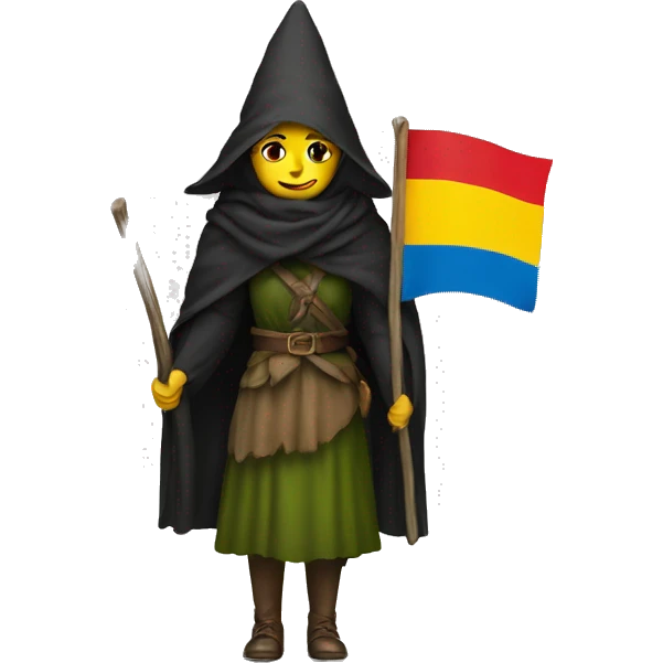 the witch with kurdistan flag emoji