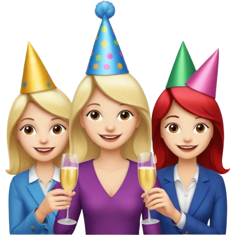 Девушка на вечеринке в кругу друзей  emoji