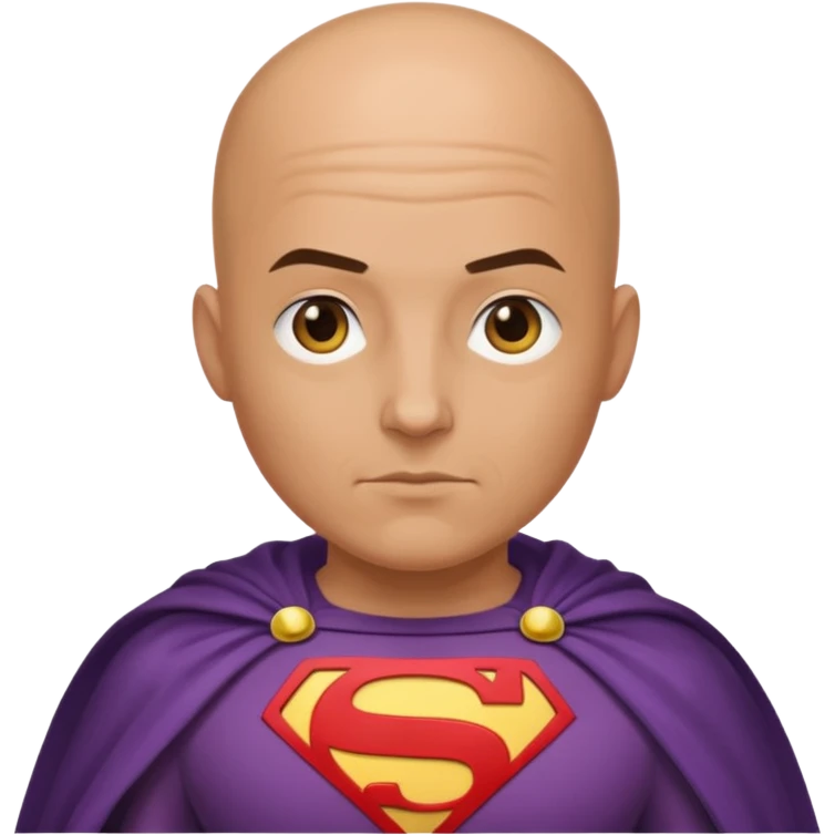 Superhero bald emoji