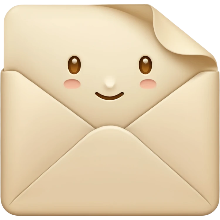 Letter color pale beige creamy emoji