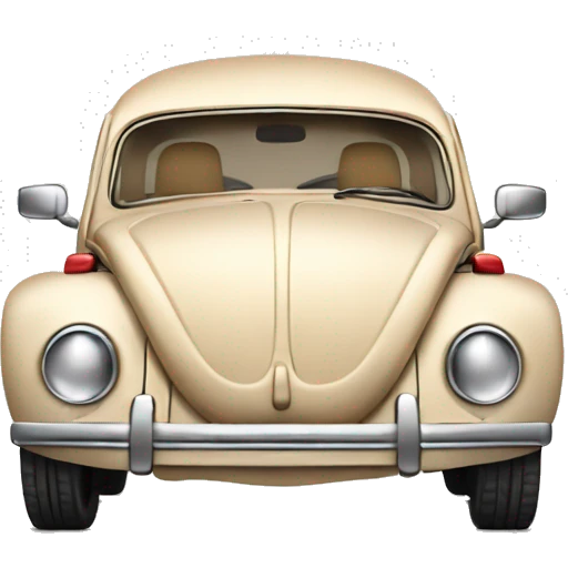  beige Beetle with sunroof emoji