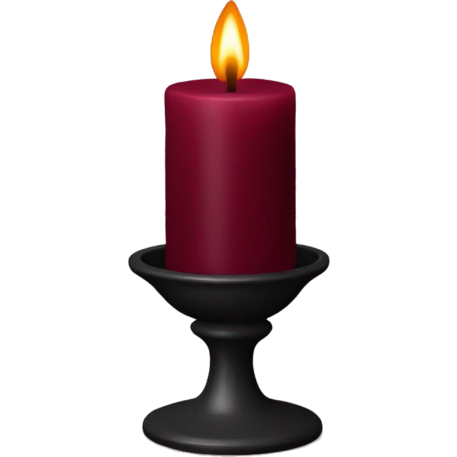 burgundy candle emoji