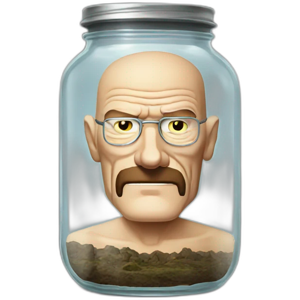 Walter White body stuck in jar emoji