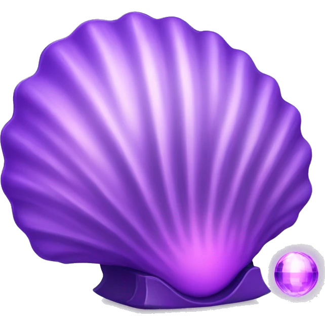 Open Clam shell with purple disco ball in the center  emoji