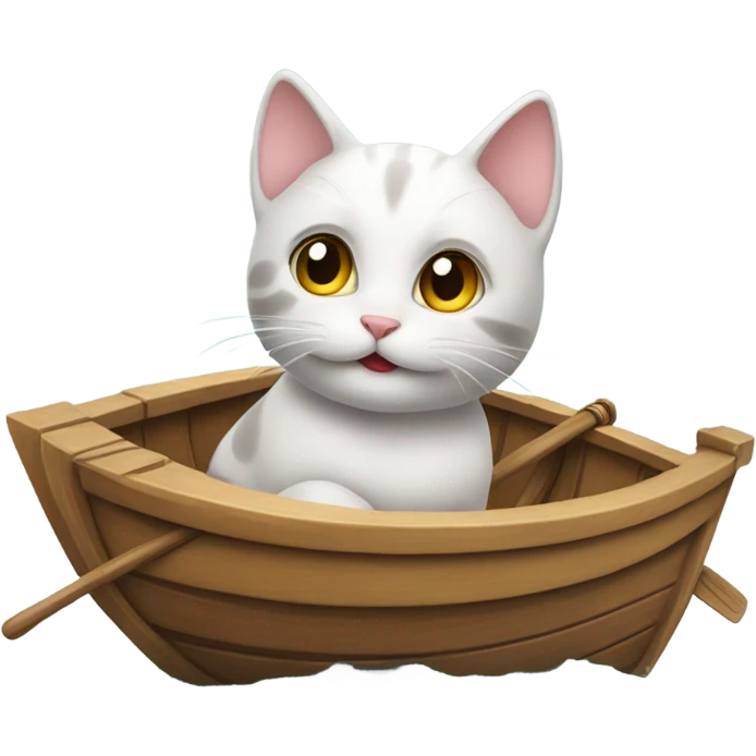 kitty cat on a boat emoji