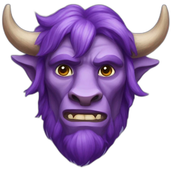 purple-skinned cow-ear firbolg man emoji