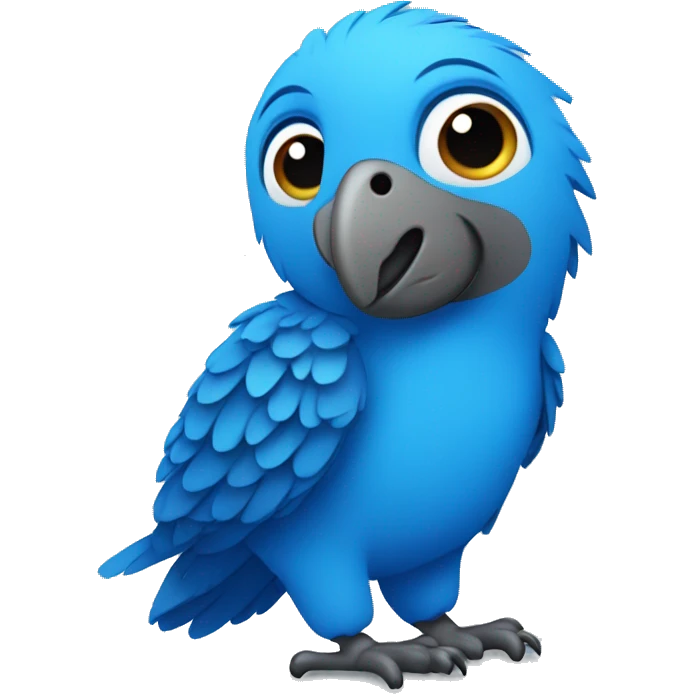 blue little parrot emoji