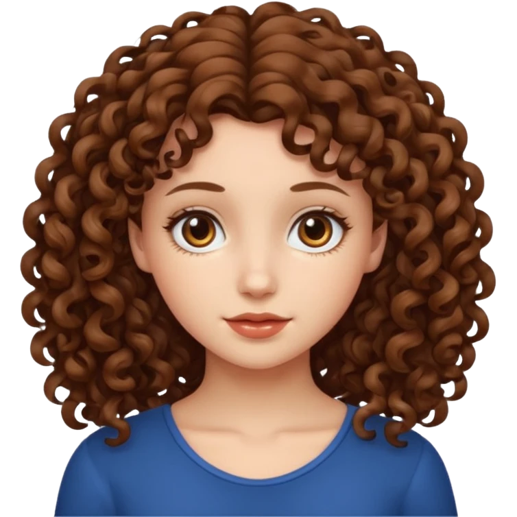 a beautiful curly hair girl emoji