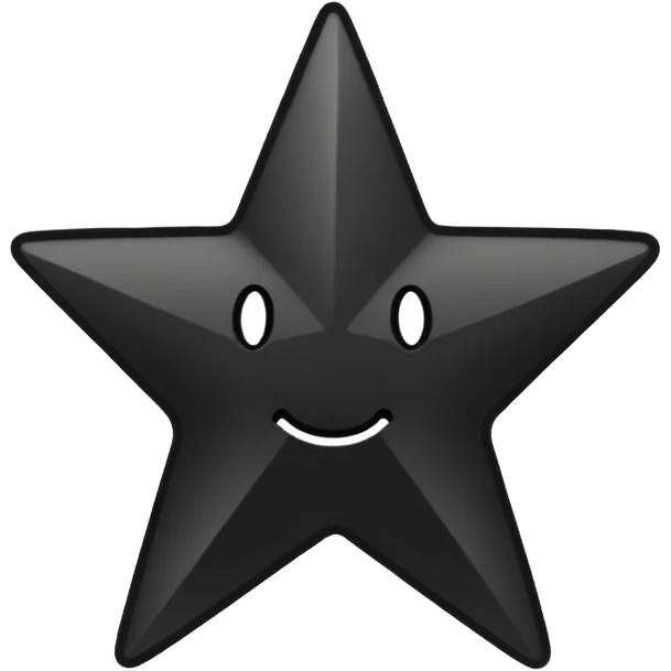 ★☆ - this shows full star and empty star only with outline black inside empty but I want is first half black and second half empty emoji