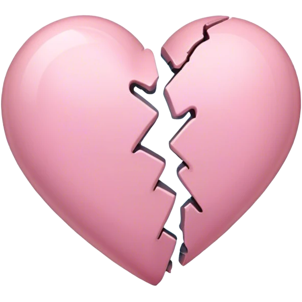 Light Pink broken heart emoji