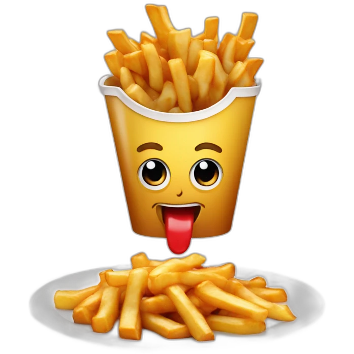 Poutine qui mange un poutine emoji