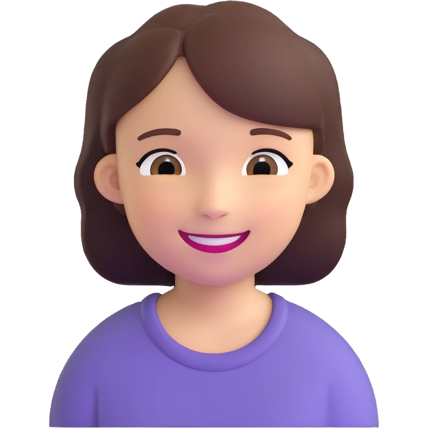 girl with smile emoji