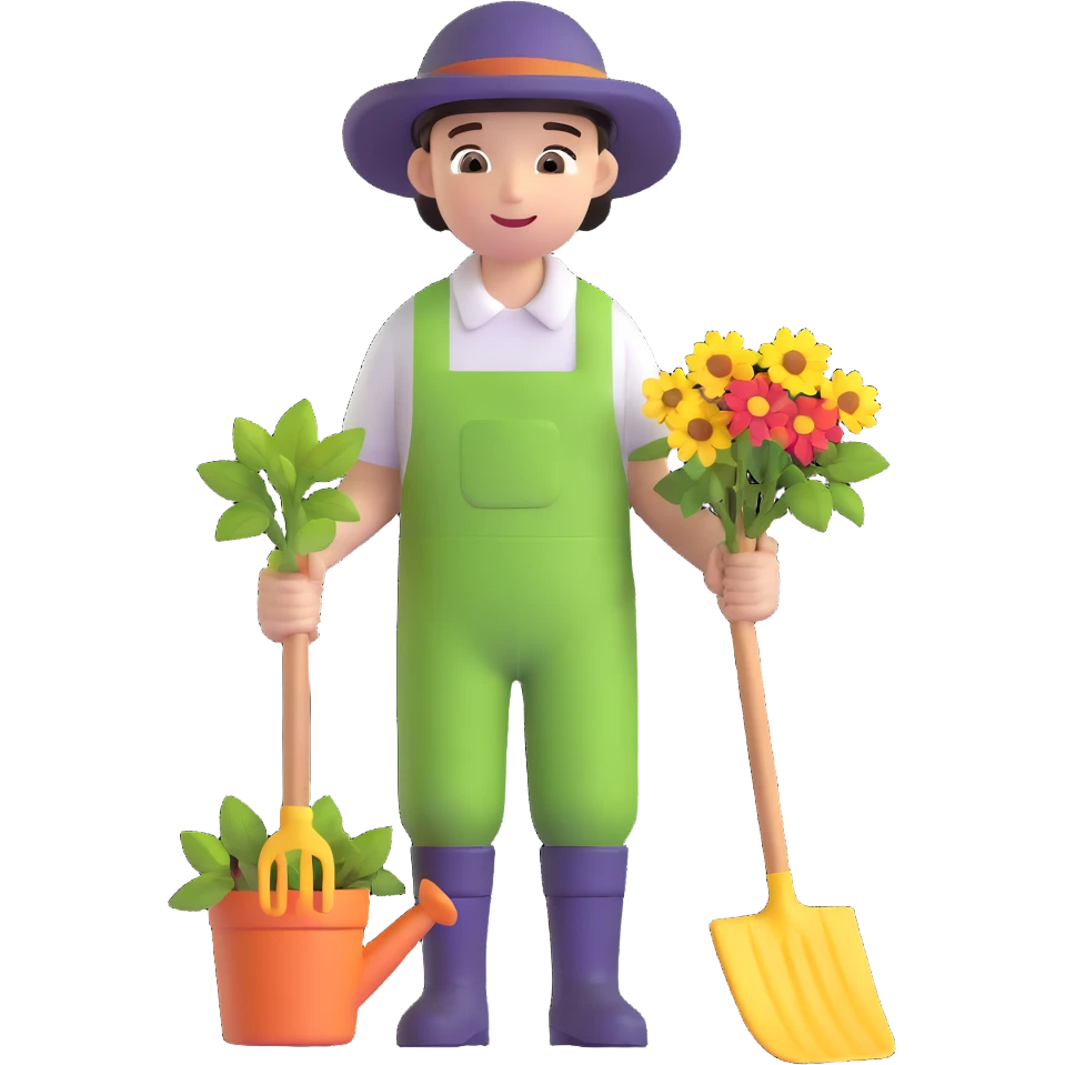 young white gardener emoji