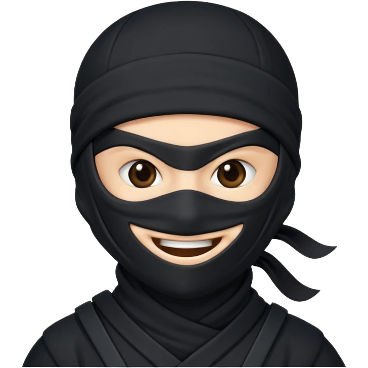 Faz um ninja engraçado emoji