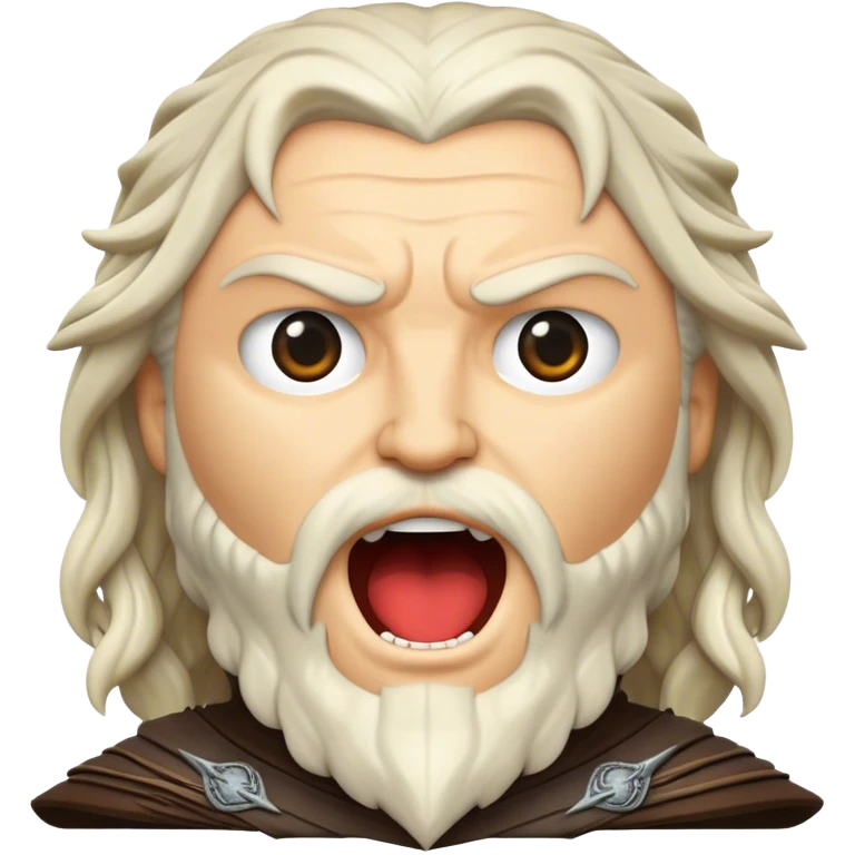 Cinematic Realistic Game of Thrones Pop Culture Emoji, featuring a dramatic, epic portrayal inspired by the fantasy series rendered with rich textures and cinematic lighting. emoji