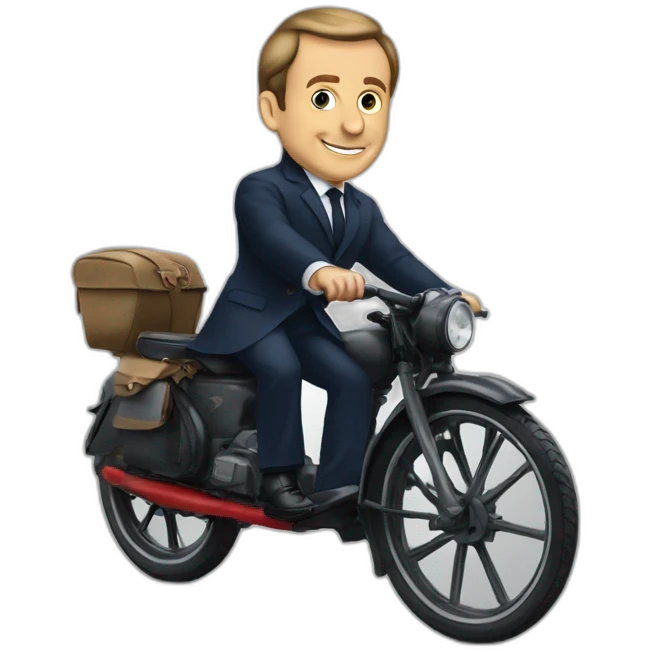 Macron sur un dromadaire emoji