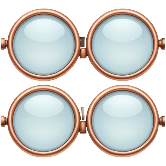 Iron-forged round lenses with copper bridge detail emoji
