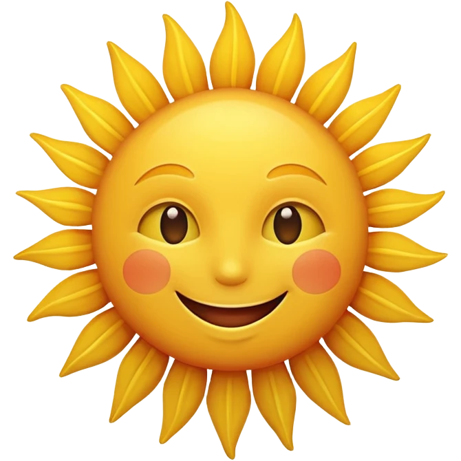 Happy sun emoji