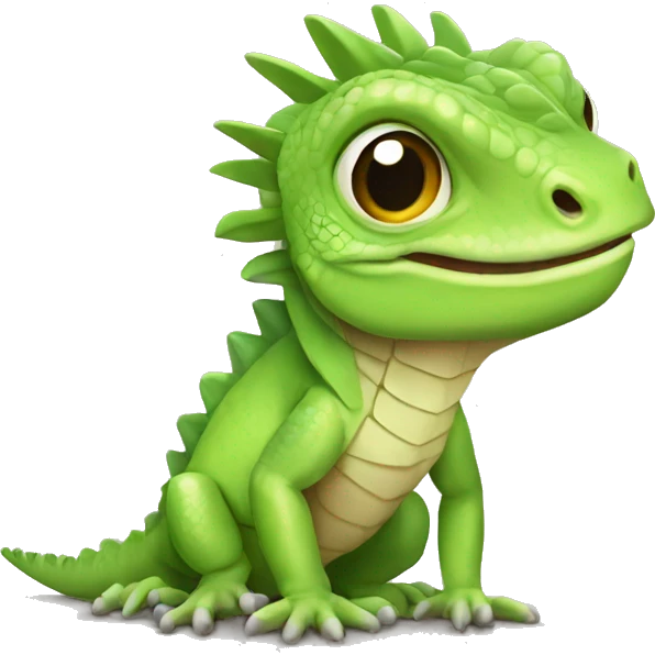 cute baby iguana emoji
