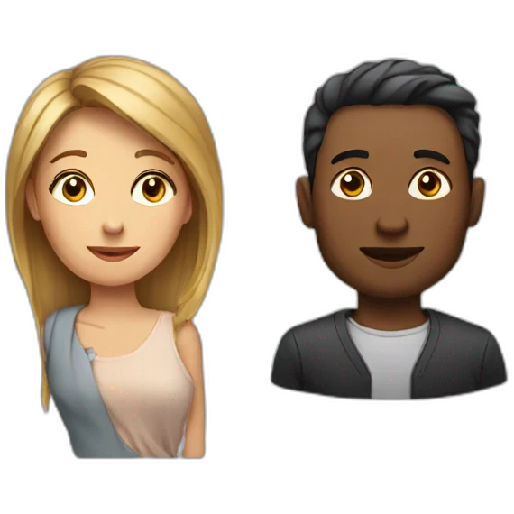 Women side face a man emoji