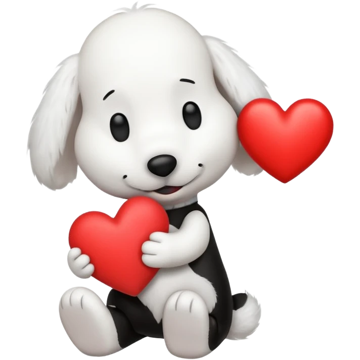 snoopy con un corazón  emoji