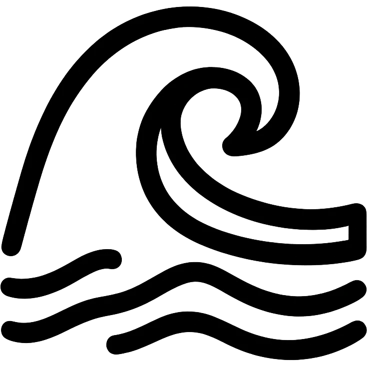 Ocean wave icon for Notion emoji