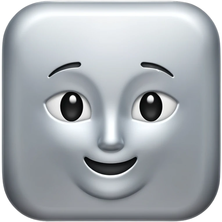 metal material, shiny metallic surface emoji