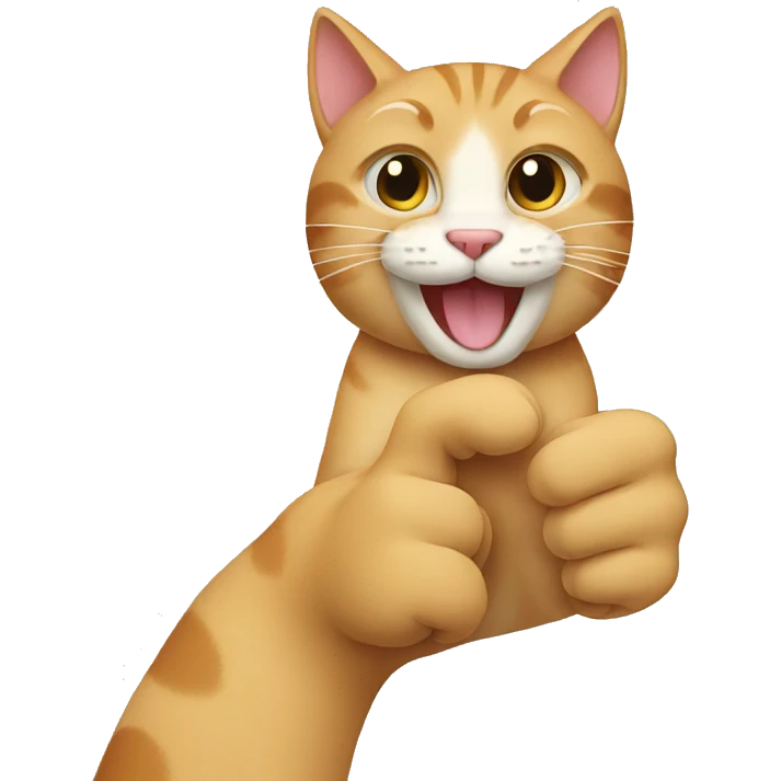 Cat thumbs up emoji