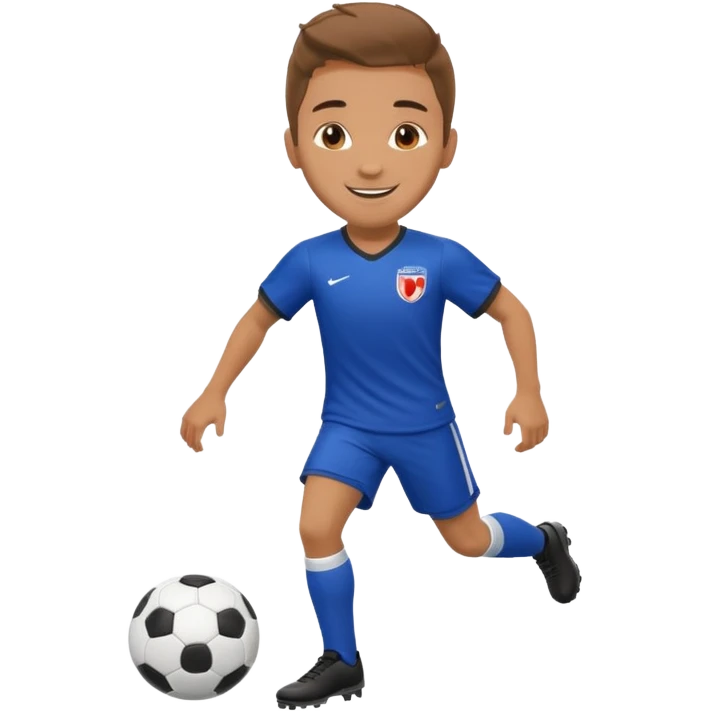 Futbolista posando para una foto emoji