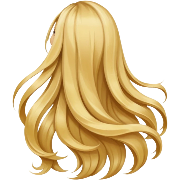 back view of long blonde hair emoji