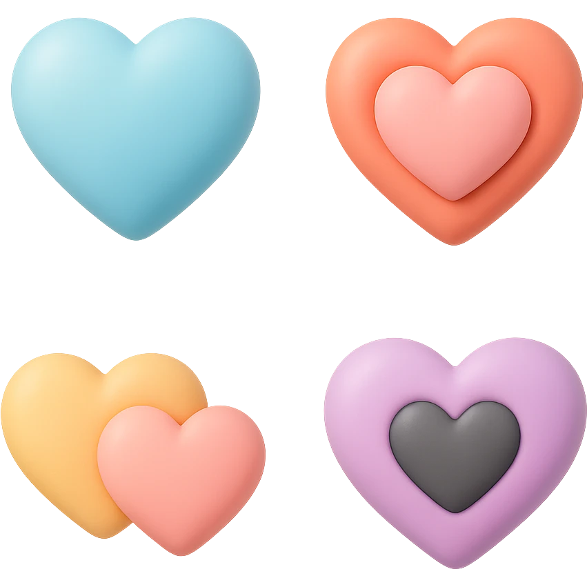 show more  heart styles and remove background emoji