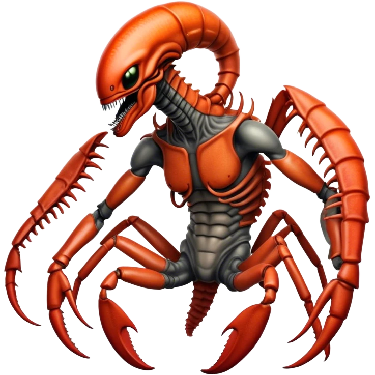 xenomorph alien in lobster skin emoji