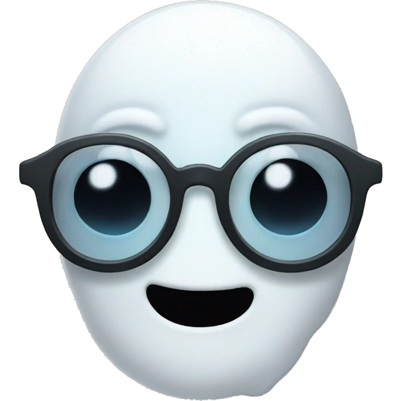 ghost with glasses  emoji