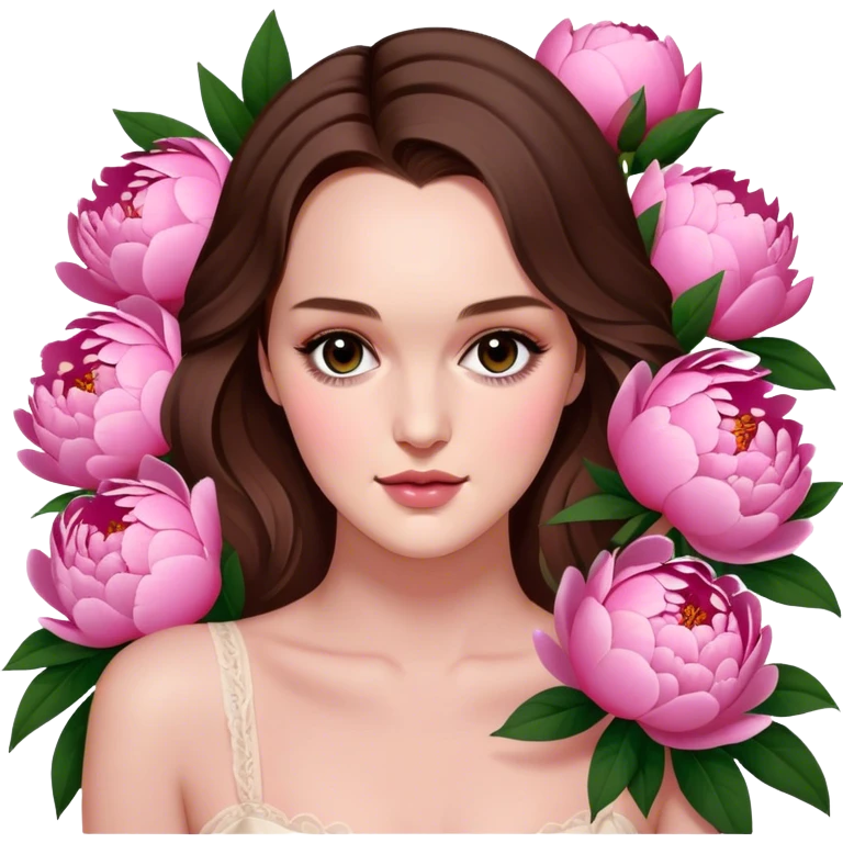 leighton meester with peonies best quality  emoji