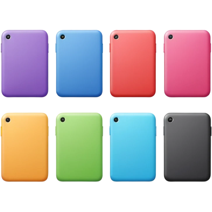 A few 3D cartoon tablets arranged in a neat line, soft shadow below, minimal white background, smooth texture, Memoji-style rendering. emoji
