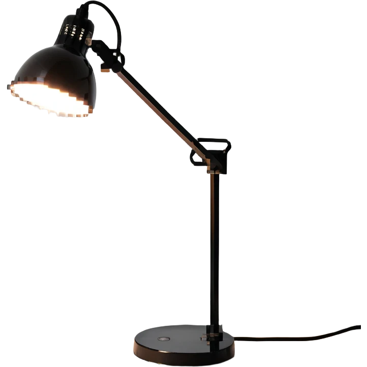 halogen desk lamp with bright white light emoji